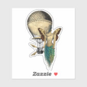 Steampunk Peacock en vliegmachine Sticker (Vel)