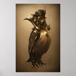 Steampunk Penguin | Afdrukken Poster