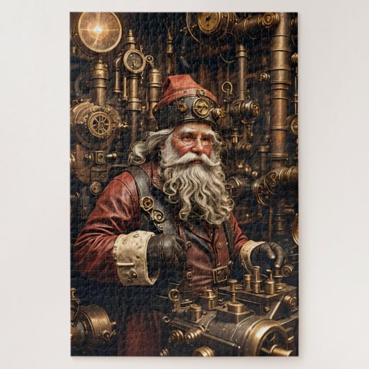 Steampunk Père Noël Puzzle (Vertical)