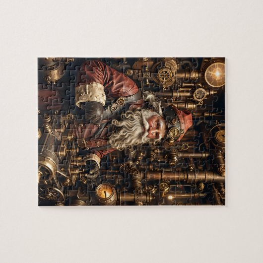 Steampunk Père Noël Puzzle (Horizontal)