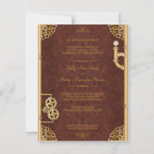 Steampunk Petite Invitation Rectangulaire (Devant)