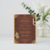 Steampunk Petite Invitation Rectangulaire (Debout devant)