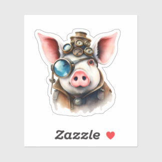 Steampunk Pig Sticker