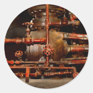 Steampunk - Pijpdromen Ronde Sticker