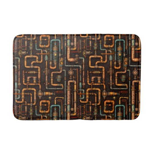 Steampunk pijpen badmat (Voorkant)