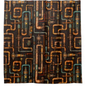 Steampunk pijpen douchegordijn (Voorkant)