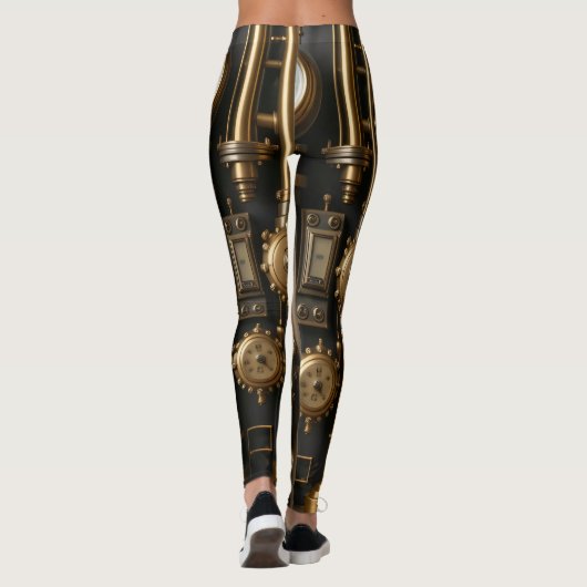 Steampunk Pijpen en Gages Leggings (Achterkant)