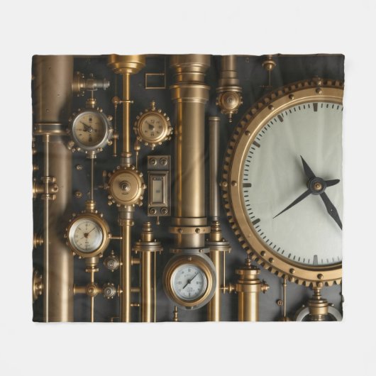 Steampunk pijpen en meters deken (Voorkant (Horizontaal))