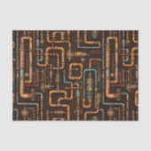 Steampunk pijpen patroon tissuepapier (Voorkant)