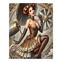 Steampunk Pin-Up Poster 3, Glamour &
