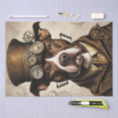 Steampunk Pitbull Decoupage Papier (Craft)