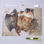 Steampunk Pitbull Dog Tissuepapier (Craft)
