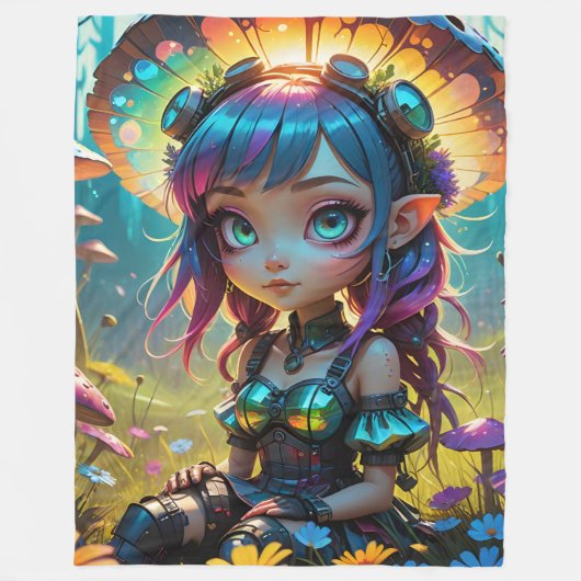 Steampunk Pixie Fleece Deken (Voorkant)