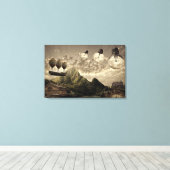 Steampunk Platteland verpakt Canvas Afdruk (Insitu (Houten vloer))