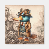 Steampunk Platypus Magnet Magneet (Voorkant)