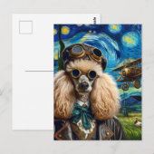 Steampunk poedel van Gogh Briefkaart (Voorkant / Achterkant)