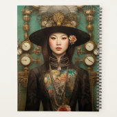 Steampunk Portret van een vrouw Planner (Achterkant)