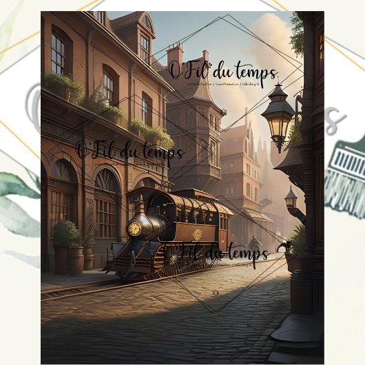 Steampunk Post Apocalyptic Cities Decoupage v4 Tissuepapier