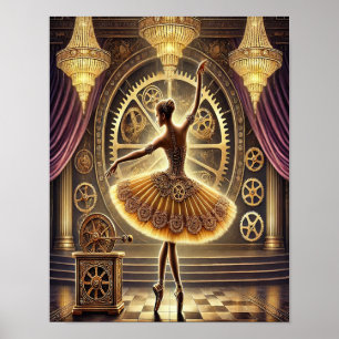Steampunk Poster 16, De Clockwork Ballerina
