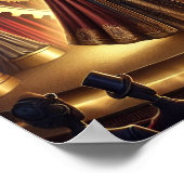 Steampunk Poster 17, De illusionist van de automat (Hoek)