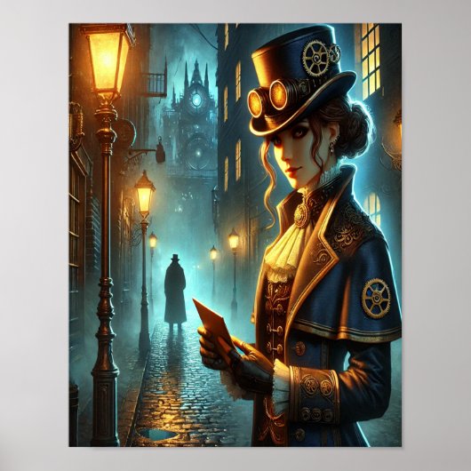 Steampunk Poster 23, de Clockwork-informant (Voorkant)