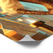 Steampunk Poster 25, de meesteres van Tesla Coil (Hoek)