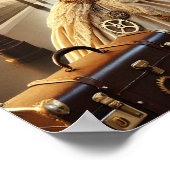 Steampunk Poster 29, het treinstation debutante (Hoek)