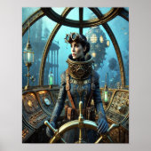 Steampunk Poster 34, de duikboot (Voorkant)