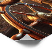 Steampunk Poster 35, de dochter van de Sky Captain (Hoek)