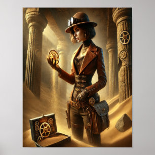 Steampunk Poster 36, Sands of Time Archeoloog