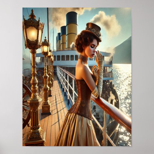 Steampunk Poster 74 De stoomschip erfgename (Voorkant)