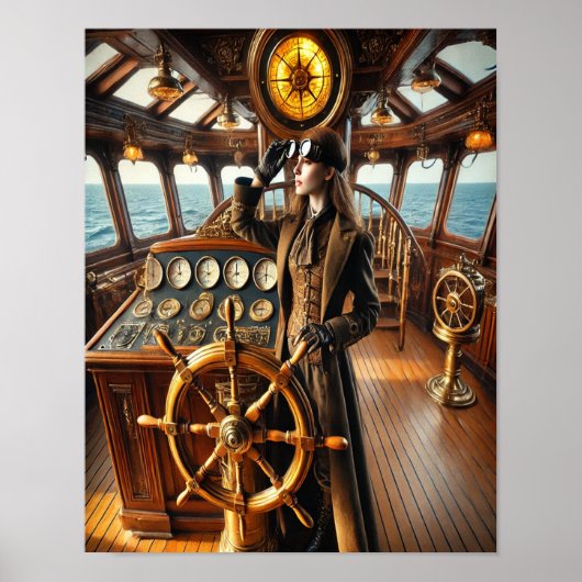 Steampunk Poster 75 De zeevaarder (Voorkant)