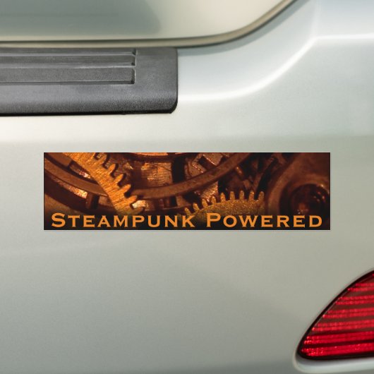 Steampunk Powered Bumpersticker (Op auto)