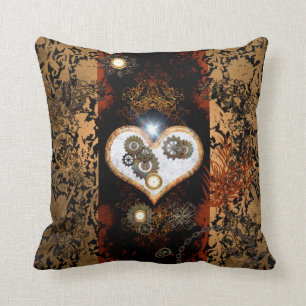 Steampunk, prachtig hart met tandwielen en klokken kussen
