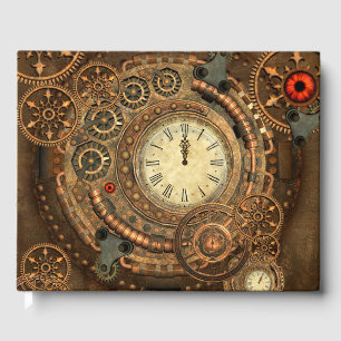 Steampunk, prachtig uurwerk gastenboek