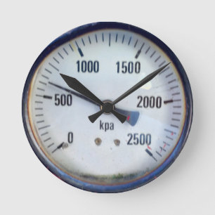 Steampunk Pressure Gauge Ronde Klok