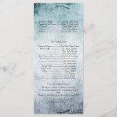 Steampunk Programme de Mariage Turquoise Coeur (Dos)