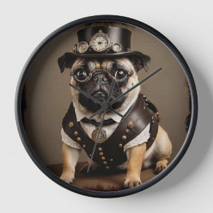 Steampunk Pug artistiek portret
