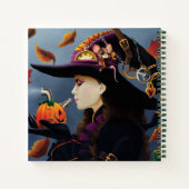 Steampunk Pumpkin Witch Notitieboek (Achterkant)