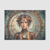 Steampunk Queen of Time and Watches Tissuepapier (Voorkant)