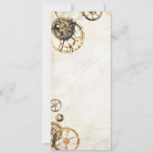 Steampunk Quirky Wedding Invites Kaart (Achterkant)