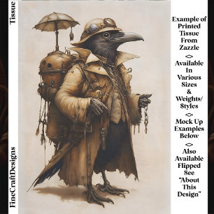 Steampunk Raaf Ontdekkingsreiziger EG7R Découpage Tissuepapier