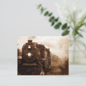  Steampunk Railroad Antiek Steam Train Briefkaart (Staand voorkant)