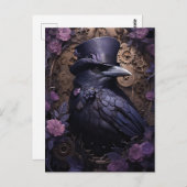 Steampunk Raven Briefkaart (Voorkant / Achterkant)