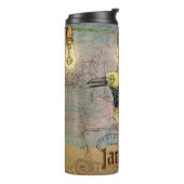 Steampunk Raven - Gepersonaliseerd Thermosbeker (Gedraaid links)