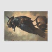 Steampunk Raven, Goggles & Collar BQ9 Decoupage Tissuepapier (Voorkant)