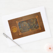 Steampunk Rechthoekige Sticker (Envelop)