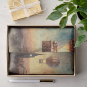 Steampunk Red Panda Balloon Voyage Decoupage Tissuepapier (Geschenk)