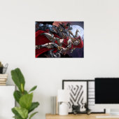 Steampunk Red Poster (Thuiskantoor)