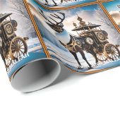 Steampunk Reindeer Cadeaupapier (Rol Hoek)